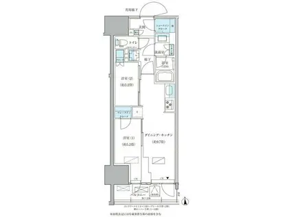 パークアクシス品川天王洲アイル(2DK/3階)の間取り写真