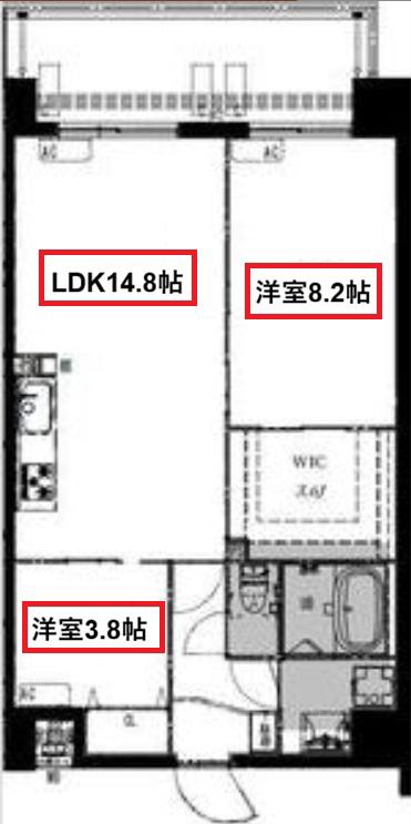ALIVIS野田阪神(2LDK/7階)の間取り写真