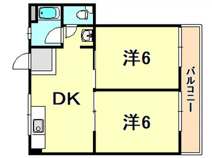 メゾンタンスイ(2LDK/2階)の間取り写真