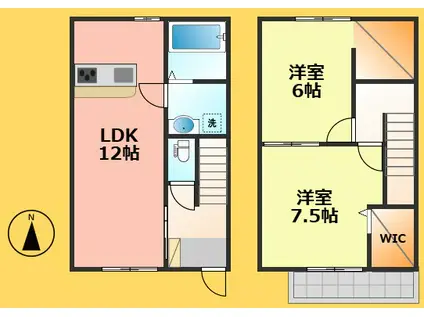 RAPPORT(2LDK/1階)の間取り写真