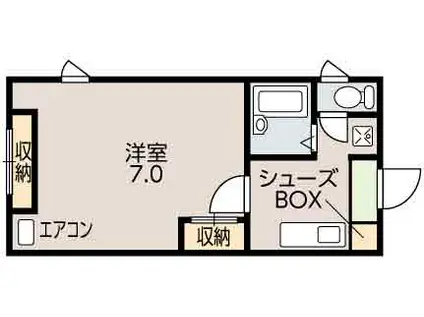 シルバーマンション鹿野(1K/4階)の間取り写真