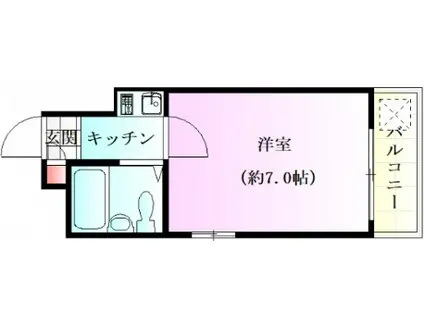 VITA89(1K/2階)の間取り写真