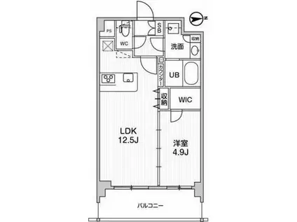 ALTERNA墨田(1LDK/2階)の間取り写真