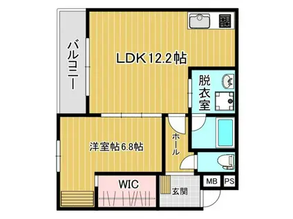 LIVELY(1LDK/2階)の間取り写真