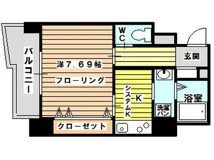 ケイゴリンII(1K/5階)の間取り写真