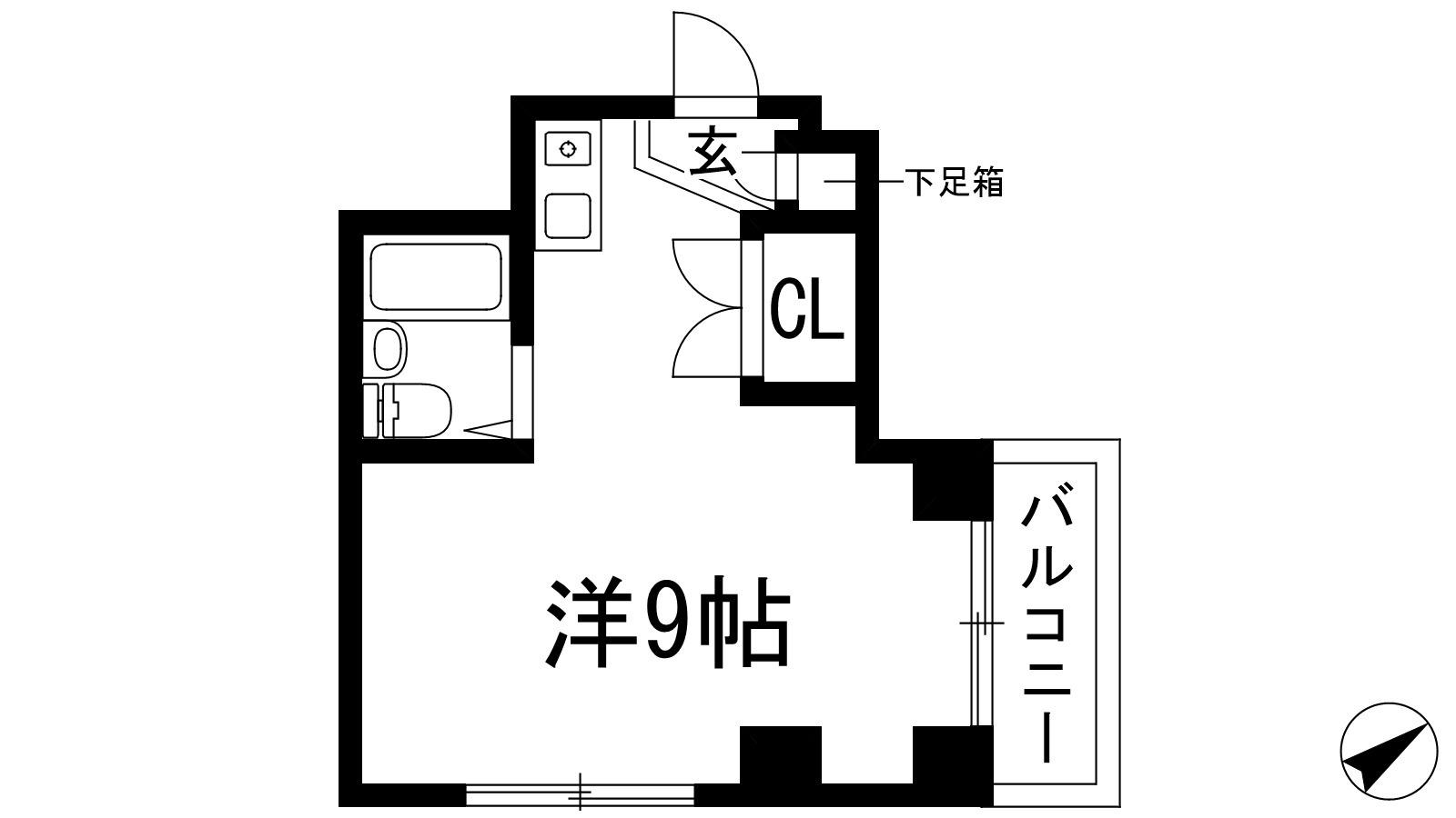 メゾン槻木(ワンルーム/3階)の間取り写真
