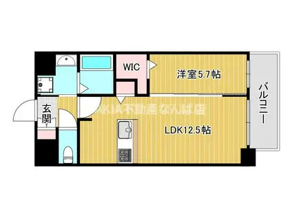 ジョイアナンバ(1LDK/2階)の間取り写真