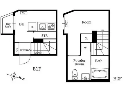 プレニーズ護国寺PREMIER(1DK/B1階)の間取り写真