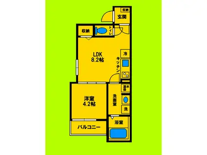 FDS吹田Ⅱ番館(1LDK/3階)の間取り写真