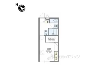 レオパレス フローレス州見台(1K/2階)の間取り写真