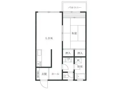 パーク用賀(1LDK/3階)の間取り写真