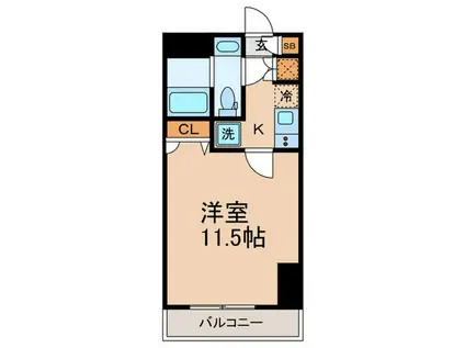 アーバンフラッツ池袋プレミアム(1K/21階)の間取り写真