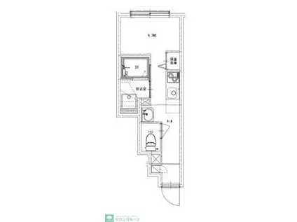 ソルナクレイシア荻窪III(ワンルーム/1階)の間取り写真