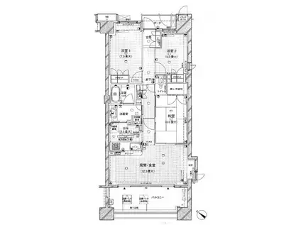 プライヴブルー東京(3LDK/13階)の間取り写真