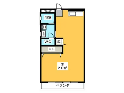 ADアパート(ワンルーム/2階)の間取り写真