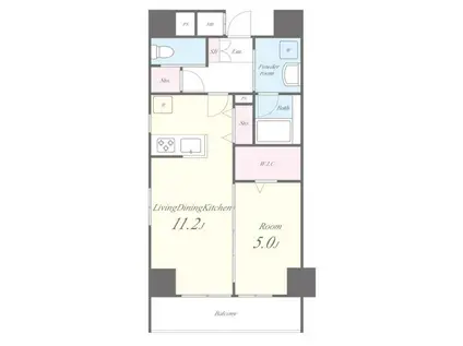 TERRACE THE 本郷(1LDK/9階)の間取り写真