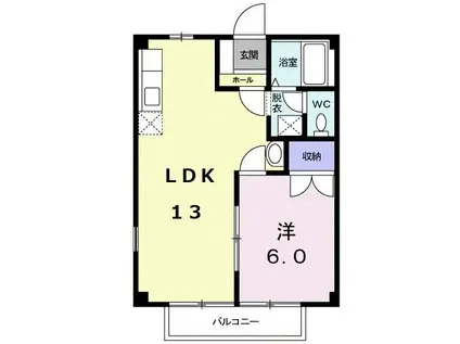 ハウスルミエール(1LDK/1階)の間取り写真