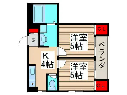 アルマース壱番館(2K/6階)の間取り写真