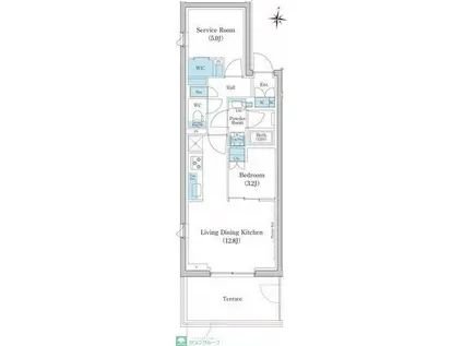 スタイリオ池上サウス(1SLDK/1階)の間取り写真
