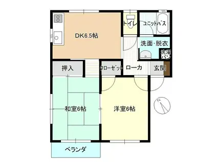 エトワール南蔵王(2DK/1階)の間取り写真