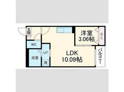JACK FUNAIRIII(1LDK/2階)の間取り写真