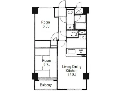 コスモ堀切菖蒲園駅前(2LDK/10階)の間取り写真
