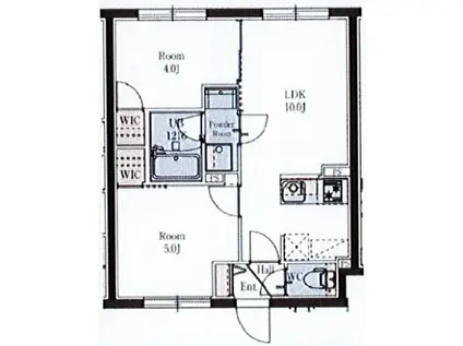 プロスタイルウェルス東武練馬II(2LDK/4階)の間取り写真