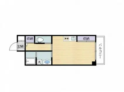 ピュアライフ21(ワンルーム/3階)の間取り写真