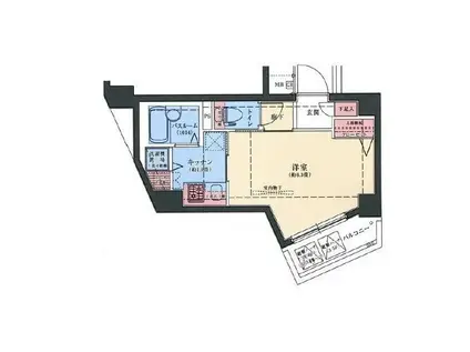 ロアール江古田(1K/2階)の間取り写真