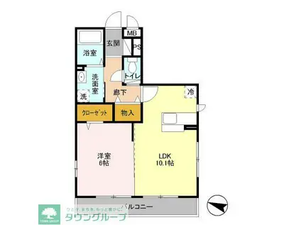 カーサ・ドマーニ(1LDK/3階)の間取り写真