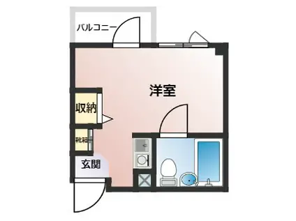 アンタント相原(ワンルーム/1階)の間取り写真