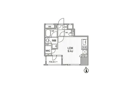 シーズンフラッツ新御徒町(ワンルーム/8階)の間取り写真