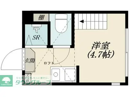 サンキャノーラ野方(ワンルーム/2階)の間取り写真