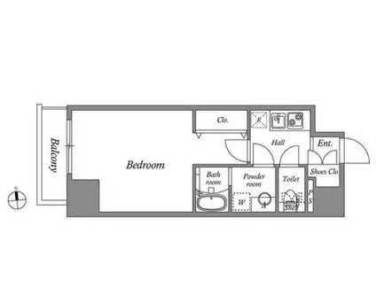 クオリタス秋葉原(1K/4階)の間取り写真