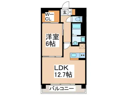 MAJESTY(1LDK/3階)の間取り写真