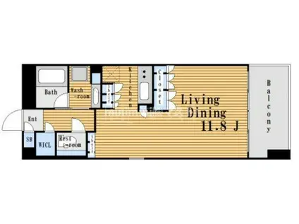 ガリレイ新町(1K/8階)の間取り写真