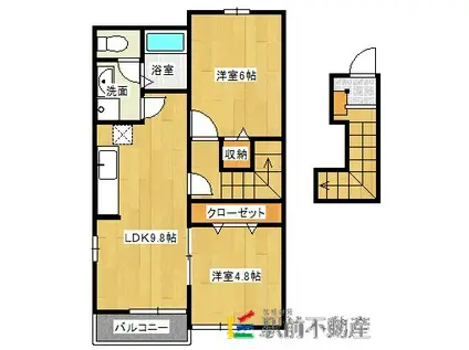 サンクレメントA(2LDK/2階)の間取り写真