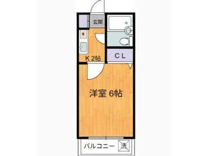 第15安藤ハイツ(1K/2階)の間取り写真