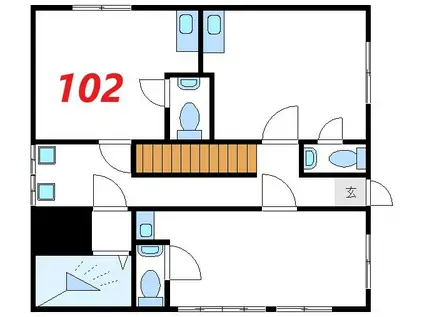 パラゼット三河島(ワンルーム/1階)の間取り写真