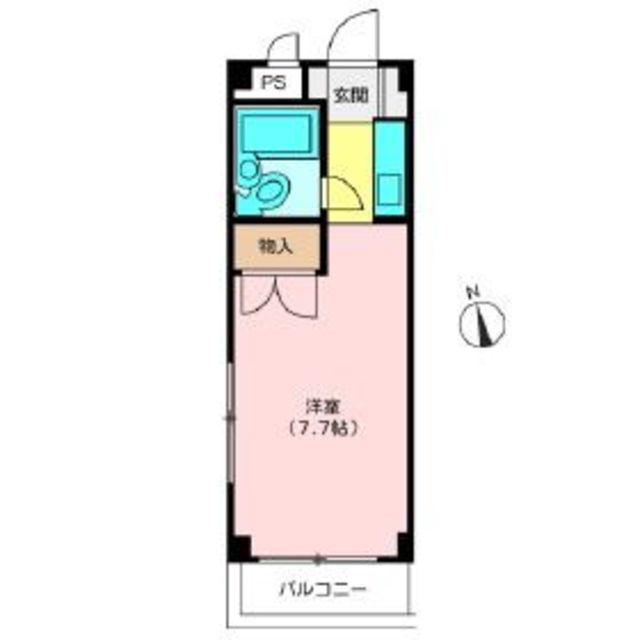 キャッスル聖蹟桜ヶ丘(ワンルーム/1階)の間取り写真
