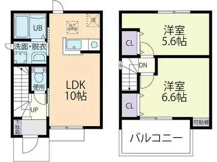 FIOREB(2LDK/1階)の間取り写真