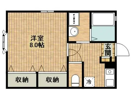サニーコート(1K/1階)の間取り写真