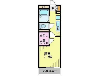 レオパレスNEEDS(1K/2階)の間取り写真