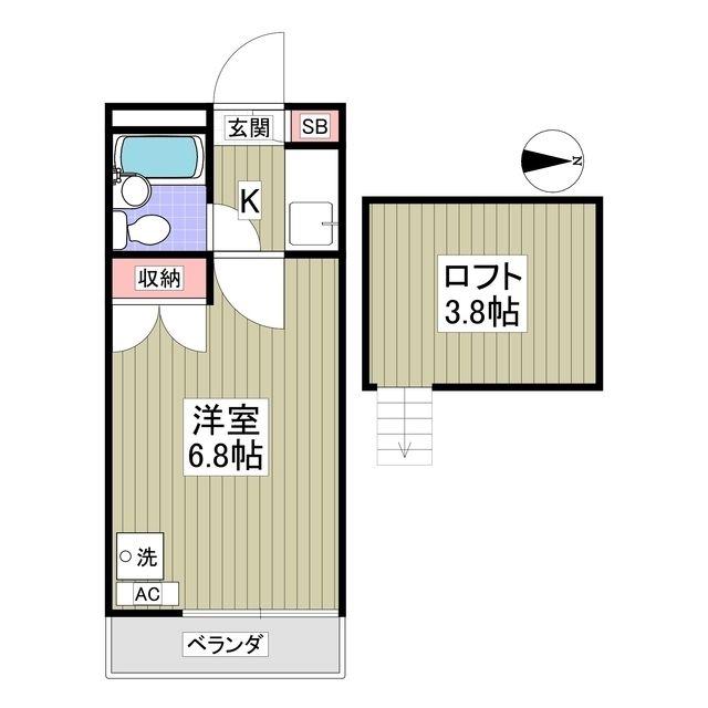 ガーベラ(1K/2階)の間取り写真