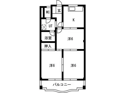 クオリティパレス(3K/4階)の間取り写真