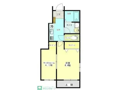 CASA FELICE(1SK/1階)の間取り写真