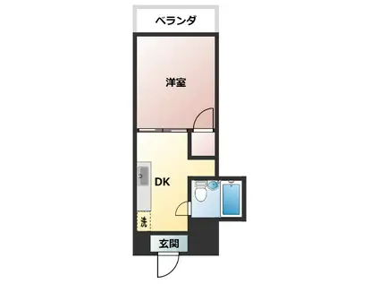 マンションニッソー(1K/5階)の間取り写真