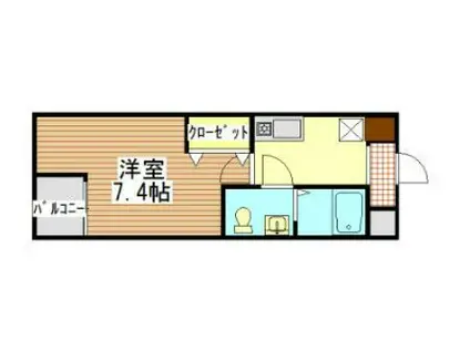 サンイング西船(1K/1階)の間取り写真