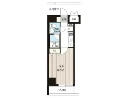 レオーネ南千住II(1K/3階)の間取り写真