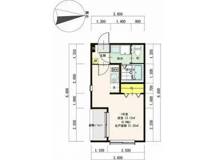 ARCHE(ワンルーム/3階)の間取り写真